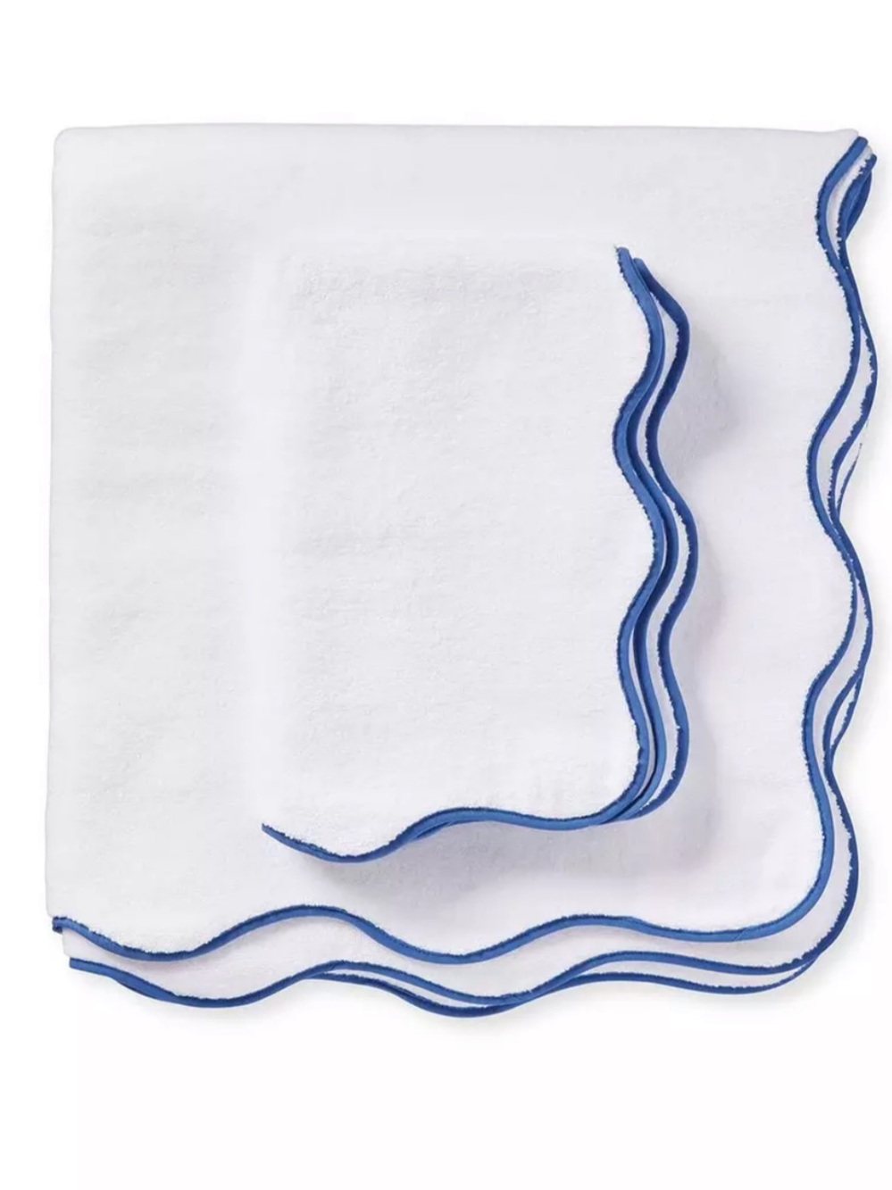 Serena & Lily Turkish wave trim hand towel